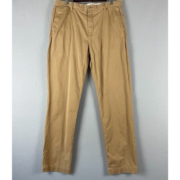 Polo Ralph Lauren Chino Pant Mens 36x34 Tan Stretch Classic Fit Twill Preppy - Picture 1 of 16